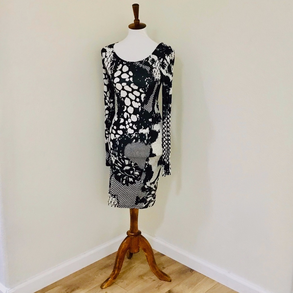 Sexy Stretchy Tight Print Dress